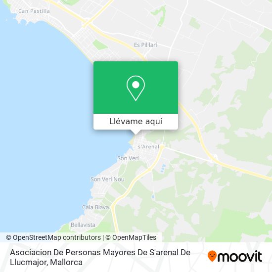 Mapa Asociacion De Personas Mayores De S'arenal De Llucmajor