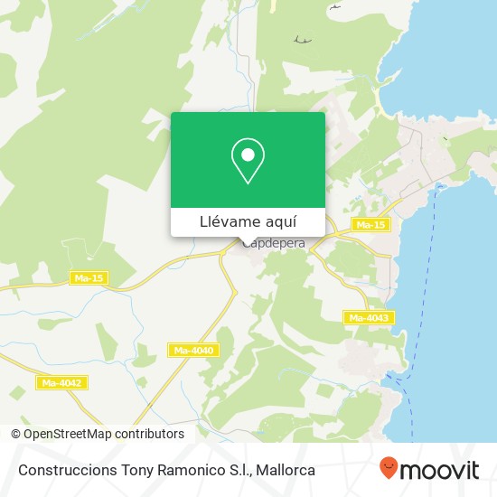 Mapa Construccions Tony Ramonico S.l.