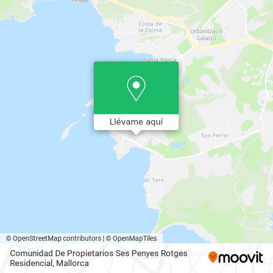 Mapa Comunidad De Propietarios Ses Penyes Rotges Residencial