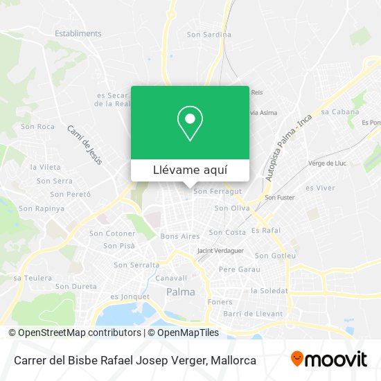 Mapa Carrer del Bisbe Rafael Josep Verger