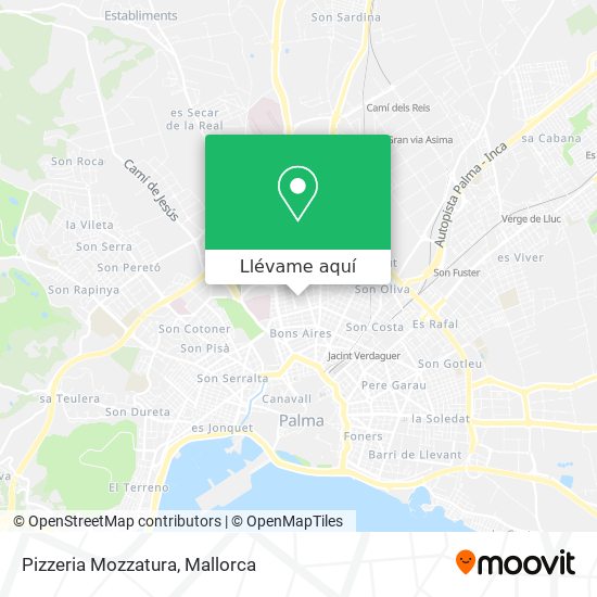 Mapa Pizzeria Mozzatura