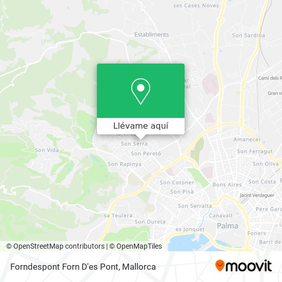Mapa Forndespont Forn D'es Pont