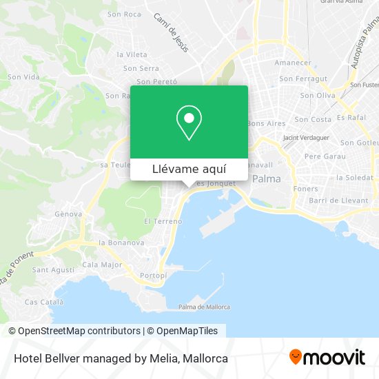 Mapa Hotel Bellver managed by Melia