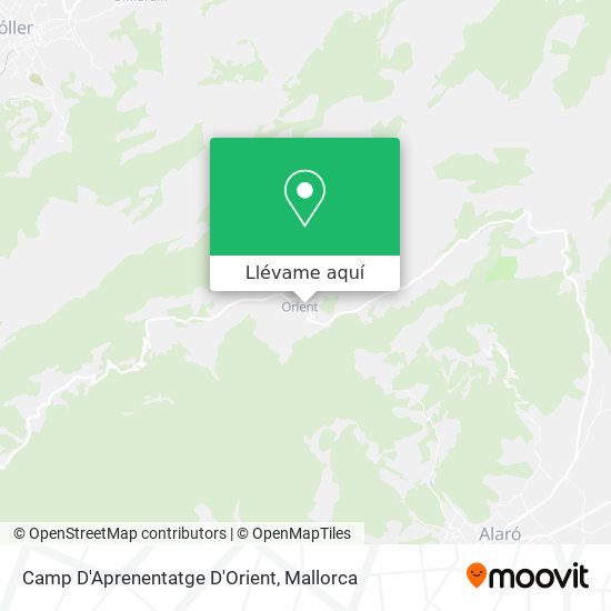 Mapa Camp D'Aprenentatge D'Orient