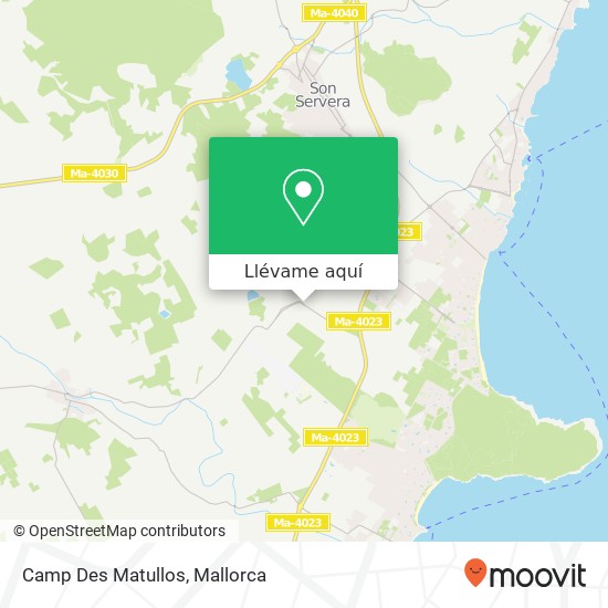 Mapa Camp Des Matullos