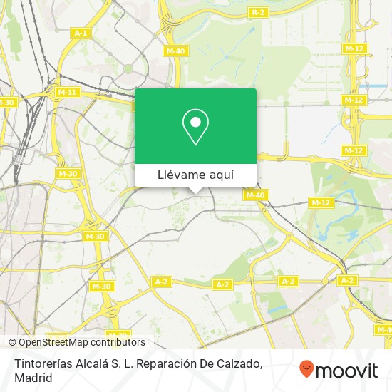 Mapa Tintorerías Alcalá S. L. Reparación De Calzado