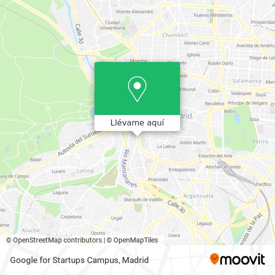 Mapa Google for Startups Campus