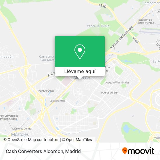 Mapa Cash Converters Alcorcon