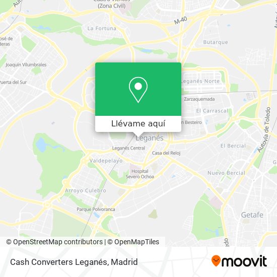 Mapa Cash Converters Leganés
