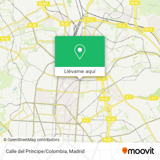 Mapa Calle del Príncipe/Colombia