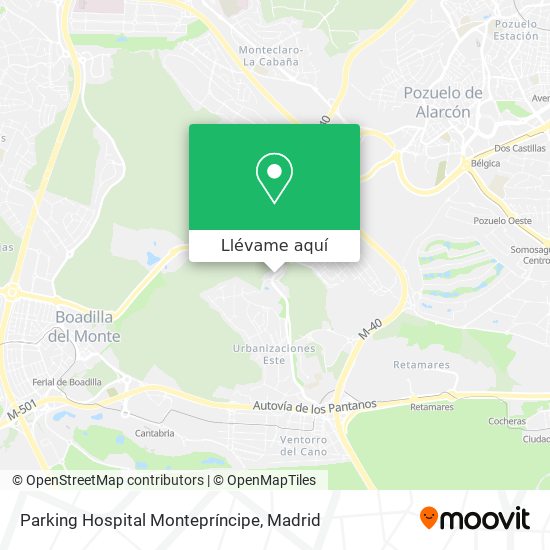 Mapa Parking Hospital Montepríncipe