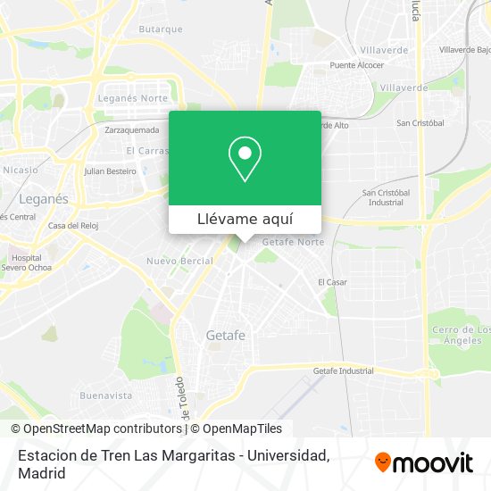 Mapa Estacion de Tren Las Margaritas - Universidad