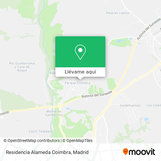 Mapa Residencia Alameda Coimbra