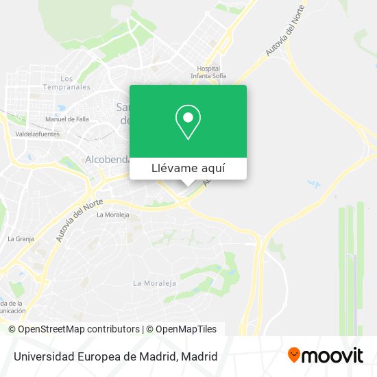 Mapa Universidad Europea de Madrid