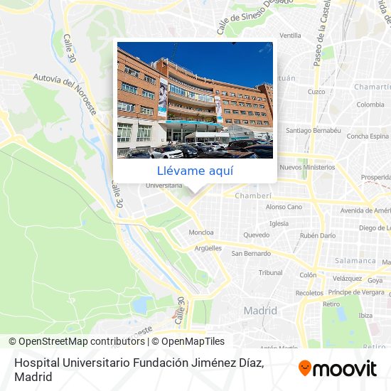 Mapa Hospital Universitario Fundación Jiménez Díaz
