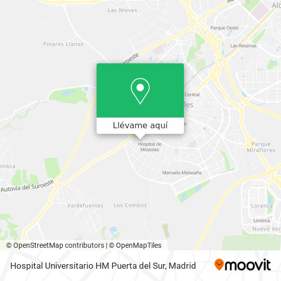 Mapa Hospital Universitario HM Puerta del Sur