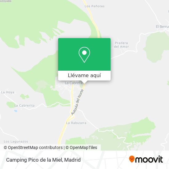 Mapa Camping Pico de la Miel