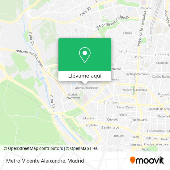 Mapa Metro-Vicente Aleixandre