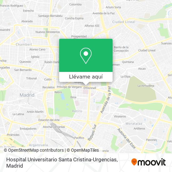 Mapa Hospital Universitario Santa Cristina-Urgencias