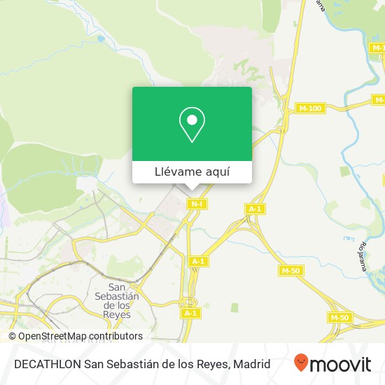 Mapa DECATHLON San Sebastián de los Reyes