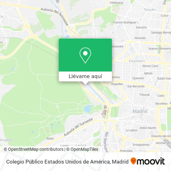Mapa Colegio Público Estados Unidos de América