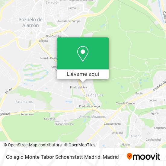 Mapa Colegio Monte Tabor Schoenstatt Madrid