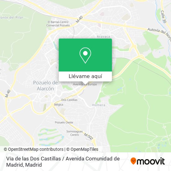 Mapa Vía de las Dos Castillas / Avenida Comunidad de Madrid