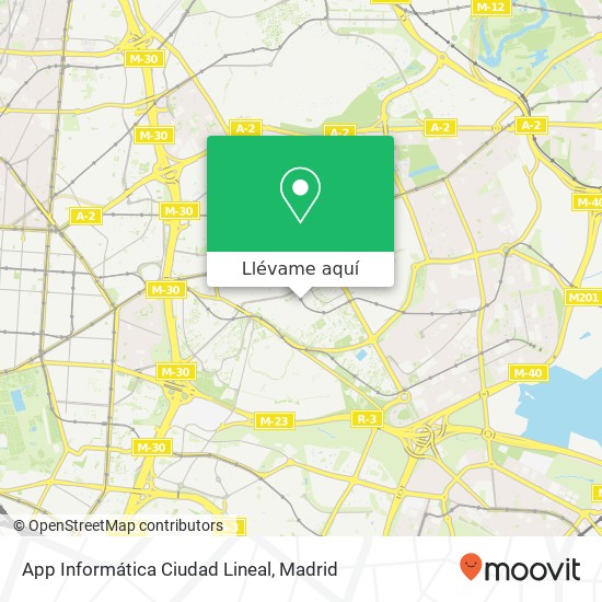 Mapa App Informática Ciudad Lineal