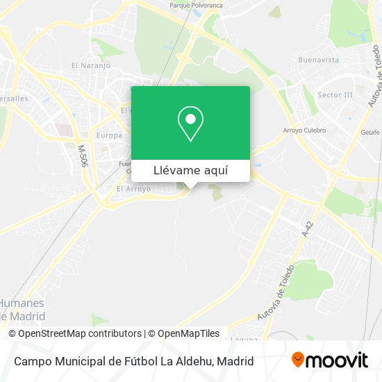 Mapa Campo Municipal de Fútbol La Aldehu