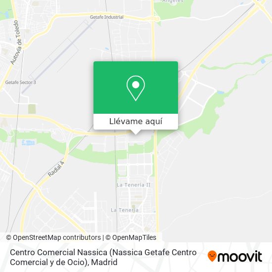 Mapa Centro Comercial Nassica (Nassica Getafe Centro Comercial y de Ocio)