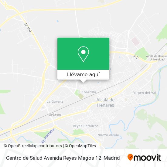 Mapa Centro de Salud Avenida Reyes Magos 12