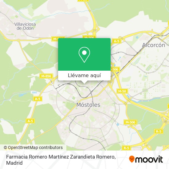 Mapa Farmacia Romero Martínez Zarandieta Romero