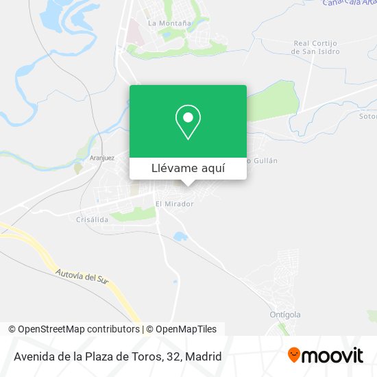 Mapa Avenida de la Plaza de Toros, 32