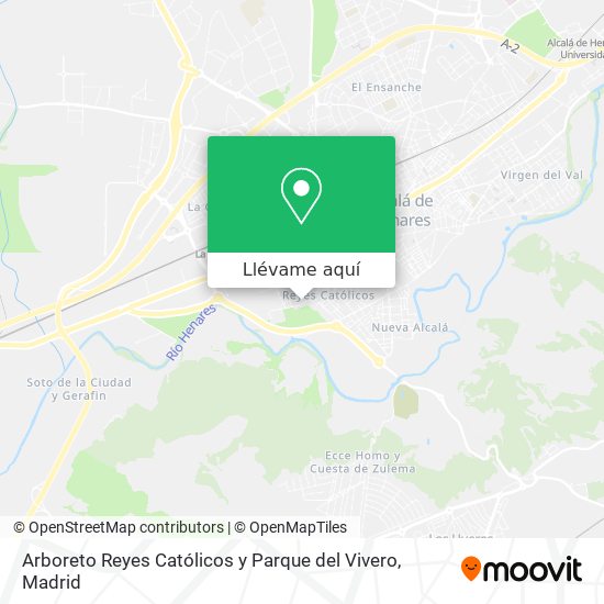 Mapa Arboreto Reyes Católicos y Parque del Vivero