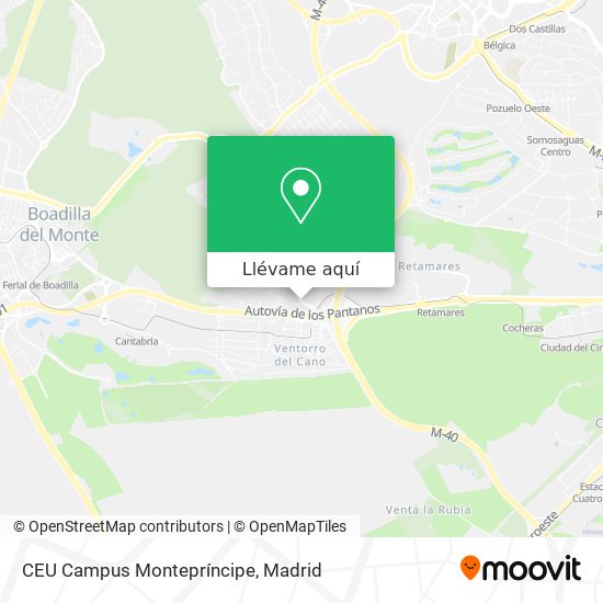 Mapa CEU Campus Montepríncipe