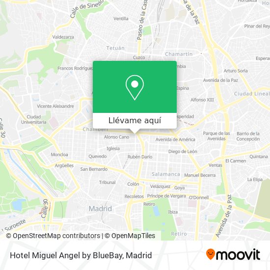 Mapa Hotel Miguel Angel by BlueBay