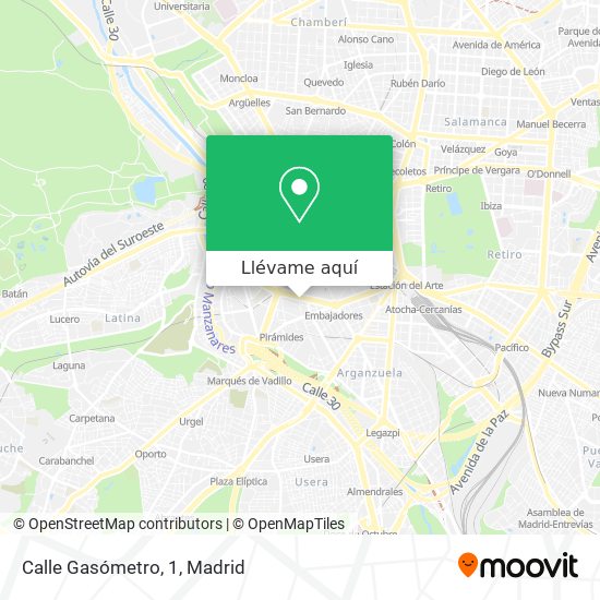 Mapa Calle Gasómetro, 1
