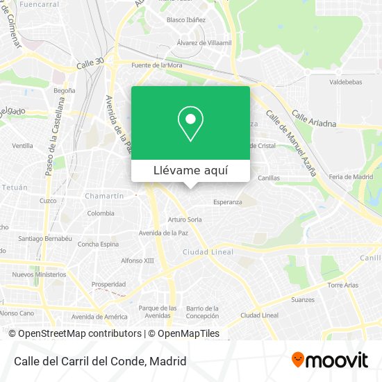 Mapa Calle del Carril del Conde