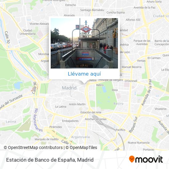 Mapa Estación de Banco de España