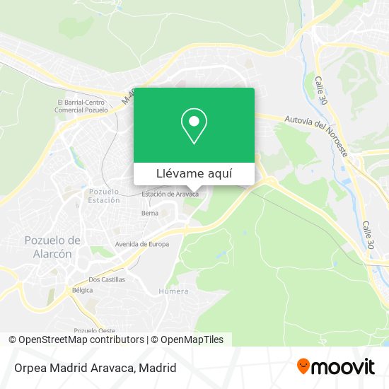 Mapa Orpea Madrid Aravaca