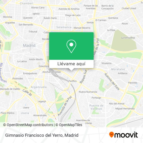 Mapa Gimnasio Francisco del Yerro