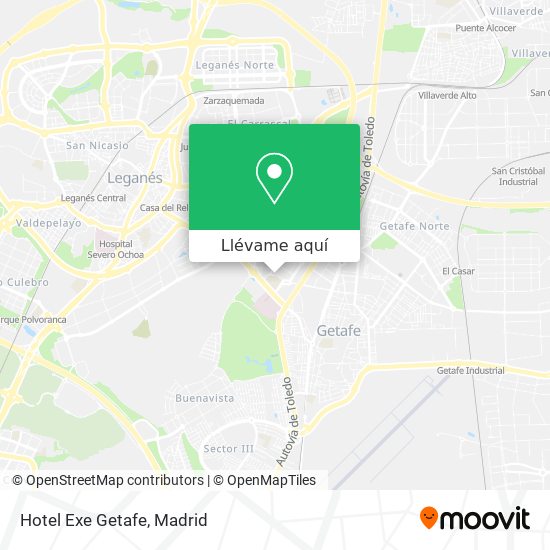 Mapa Hotel Exe Getafe