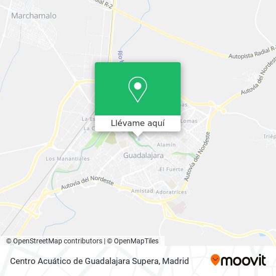 Mapa Centro Acuático de Guadalajara Supera