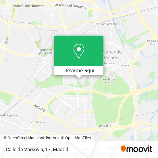 Mapa Calle de Varsovia, 17