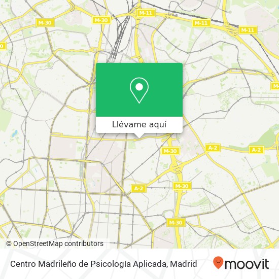 Mapa Centro Madrileño de Psicología Aplicada