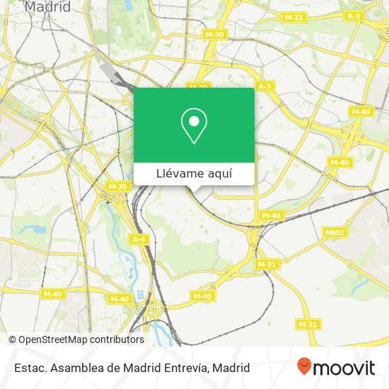 Mapa Estac. Asamblea de Madrid Entrevía