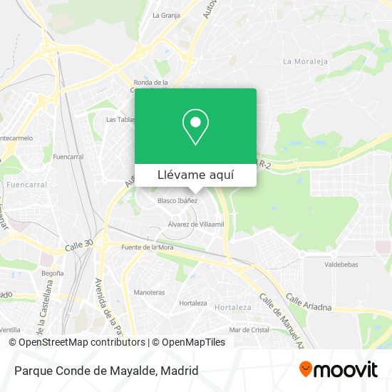 Mapa Parque Conde de Mayalde