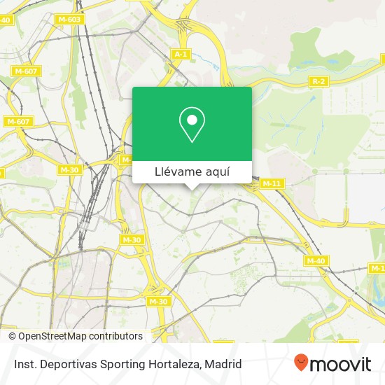 Mapa Inst. Deportivas Sporting Hortaleza