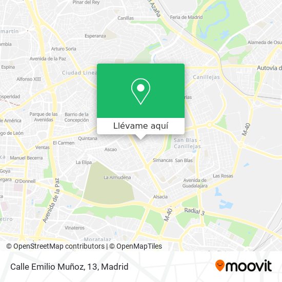 Mapa Calle Emilio Muñoz, 13