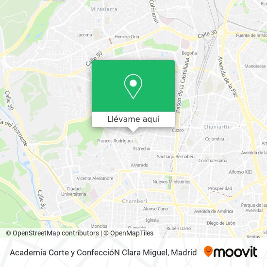 Mapa Academia Corte y ConfeccióN Clara Miguel